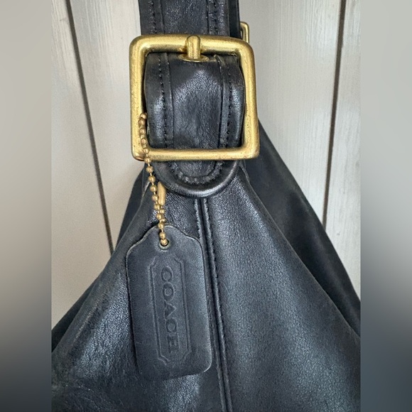 Coach 9085 XL Feed Sac Duffel Bag Black Vintage Leather 90s - Picture 10 of 14